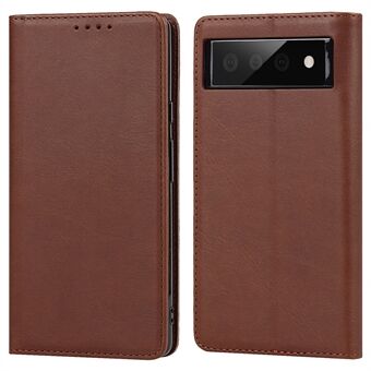 Voor Google Pixel 6 Portemonnee Stand Functie Valbestendig Automatisch Geabsorbeerde TPU+PU Leren Telefoonhoesje