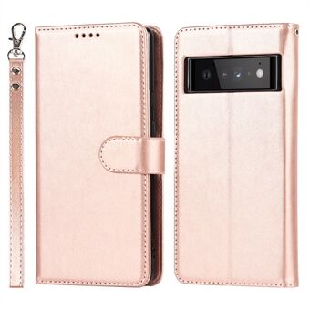 R61 Textuur Gevallen Zoom PU Leren Hoesje Portemonnee Telefoonhoesje met Vouwbare Stand voor Google Pixel 6 Pro