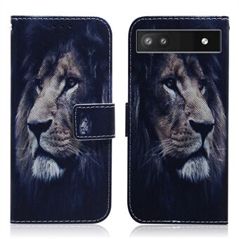 PU-leren + TPU-dubbele bescherming Moderne patroonafdrukken Portemonnee-standaard hoesje voor Google Pixel 6a