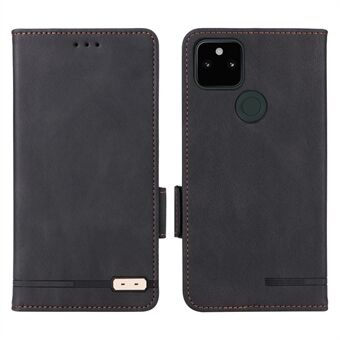 Telefoonhoesje voor Google Pixel 5a 5G, PU-leren telefoonhoesje met magnetische sluiting, folio flip-case met standaard, portemonnee met versierd hardware.