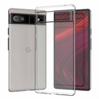 Voor Google Pixel 6a Transparante ultradunne zachte TPU-telefoonhoes met goede bescherming.