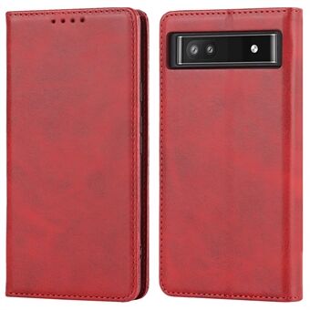 PU leder + TPU telefoonhoesje voor Google Pixel 6a, Stand portemonnee schokbestendige anti-val automatische sluiting magnetische hoes.