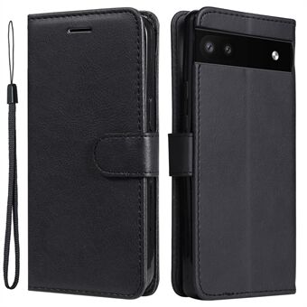KT Leather Series-2 Stand Wallet Telefoonhoesje voor Google Pixel 6a 5G, PU-leer + TPU Algehele Bescherming Cover met Polsband.