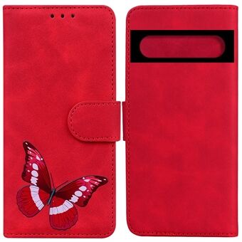 Voor Google Pixel 7 Pro Vlinderpatroon Printen PU Leren Portemonnee Hoesje met Flip Functie en Schokbestendige Telefoonhoes