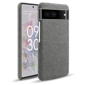 Voor Google Pixel 7, valbestendige solide kleur stoffen textuur beschermhoes van hard PC materiaal voor telefoon.