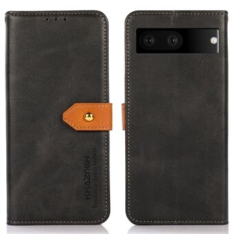 KHAZNEH Wallet Flip Cover voor Google Pixel 7 Magnetische Gouden Sluiting Stand PU Leren Schokbestendige Folio Telefoonhoes