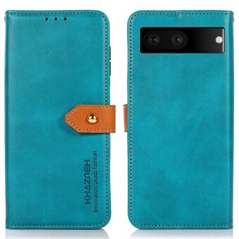 KHAZNEH Wallet Flip Cover voor Google Pixel 7 Magnetische Gouden Klem Stand PU Leren Schokbestendige Folio Telefoonhoes