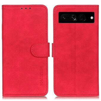 KHAZNEH voor Google Pixel 7 Pro Ondersteunende Stand Magneetsluiting Telefoonhoes Vintage Getextureerde PU Lederen Portemonnee Schokbestendige Flip Folio Cover