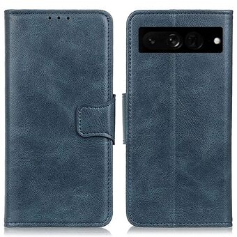 Voor de Google Pixel 7 Pro PU lederen Crazy Horse Textuur Stand Wallet Cover Anti-val Mobiele Telefoon Flip Hoesje.