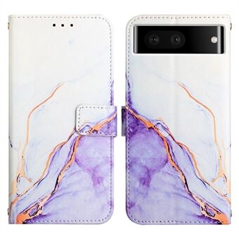 YB Patroon afdrukken lederen serie-5 patroon bedrukte telefoonhoes voor Google Pixel 7 Pro schokbestendige telefoonbeschermer PU-leren folio flipcover.