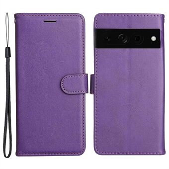 KT Leather Series-2 voor Google Pixel 7 Pro PU Leren Hoes Magnetisch Portemonnee Ontwerp Folio Stand Zachte TPU Beschermende Flip Telefoonhoes met Strap