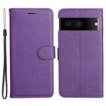 KT Lederen Serie-2 voor Google Pixel 7 Telefoon Flip Cover PU Lederen Stofdichte Wallet Design Stand Zachte Binnenste TPU Beschermende Flip Telefoonhoes met Riem
