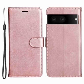 KT Leather Series-2 voor Google Pixel 7 Telefoon Flip Hoesje PU Lederen Stofdichte Portefeuille Ontwerp met Standaard Zachte Binnenkant TPU Beschermende Flip Telefoonhoesje met Strap