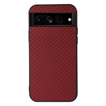 Voor de Google Pixel 7 Pro Schokbestendige Carbon Fiber PU Leren Gecoate Hybride Mobiele Telefoonhoes