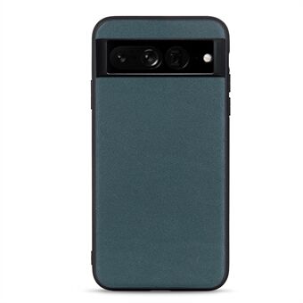 Voor de Google Pixel 7 Pro Ultra-slanke Anti-kras Getextureerde Echte Lederen PC + TPU Hybride Telefoonhoes