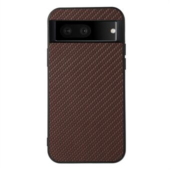 Voor Google Pixel 7 Krasbestendige Valbestendige PU Leren Gecoate PC + TPU Hoes Met Carbon Fiber Textuur Telefoonhoes.