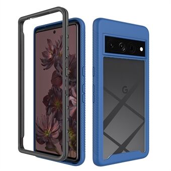 Voor de Google Pixel 7 Pro telefoonhoes, anti-kras transparante hoes PC+acryl achterkant met TPU randen shell.