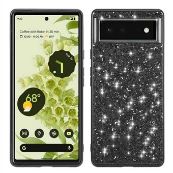 Voor Google Pixel 7 Pro Glanzende Glitter Pailletten Elektrolytische Telefoonhoes, TPU Bumper + PC Achterkant.