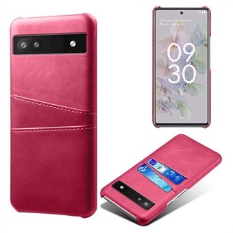 Voor de Google Pixel 6a 5G is er een anti-val telefoonhoesje met dubbele kaartsleuven, PU-leer bekleed, hard PC-ultradunne achtercover.