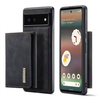 DG.MING M1-serie voor Google Pixel 6a 5G Afneembare magnetische 2-in-1 portemonnee PC+TPU+PU lederen Mobiele telefoonhoes valbestendig.