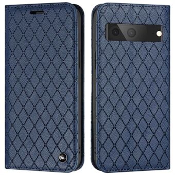 Litchi Textuur Portemonnee Hoesje voor Google Pixel 7 5G Folio Flip Beschermhoes Ruitpatroon Geëmbosseerd PU Leren Stand Hoesje RFID Blokkerende Telefoonhoes