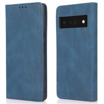 Voor de Google Pixel 6 PU leren telefoonhoes met sterke magnetische adsorptie, inklapbare standaard en portemonnee telefoonhoes.