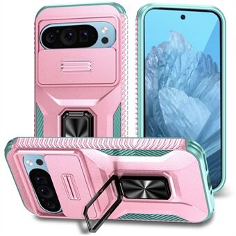 Voor Google Pixel 9 / Pixel 9 Pro Kickstand Case TPU+PC Telefoonhoesje Ondersteunt Magnetische Autohouder