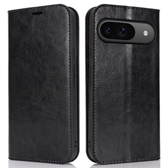 Voor Google Pixel 9 / 9 Pro hoesje met Crazy Horse textuur gespleten lederen portemonnee telefoonhoes.