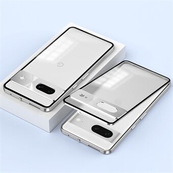 Voor Google Pixel 7 5G Hoesje Aluminiumlegering Frame Mat PC Cover met Pop-Up Klikslot