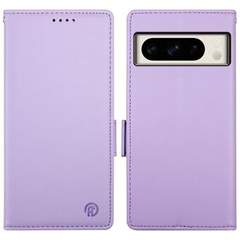 DF-010 Voor de Google Pixel 8 Pro Telefoonhoes Met Zijkanten Met Magnetische Sluitingen Leren Stand Telefoonhoes.