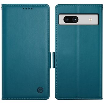 DF-010 Voor Google Pixel 7a Hoesje met Dubbele Magnetische Sluitingen van PU-Lederen Flip Telefoonhoesje