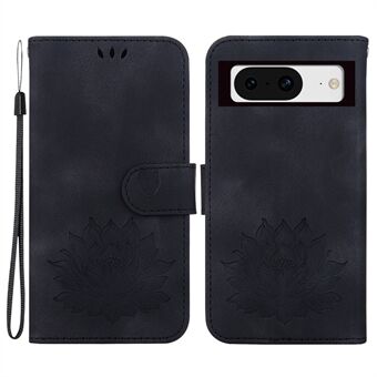 Voor Google Pixel 8 Stand Portemonnee Hoesje PU Leren Flip Telefoonhoesje Lotus Afdruk