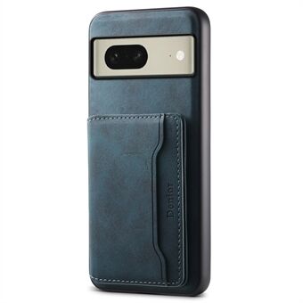 DENIOR D13 Voor Google Pixel 8 Case Afneembare Magnetische Leren Achterkant Hoesje Retro Textuur