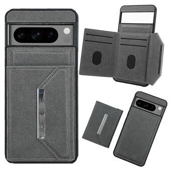 Voor Google Pixel 9 Pro XL Hoesje Leren Telefoon Achterkant Cover Afneembare Kaarthouder Standaard