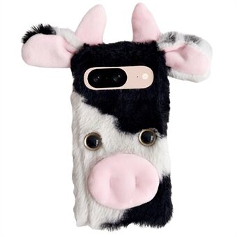 Voor Google Pixel 9 Fluffy Koeien Oorhoesje Schokbestendige TPU Telefoonhoes