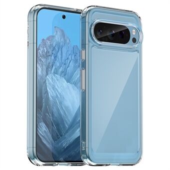 Voor Google Pixel 9 Pro XL Clear Case met Elektroplating Knoppen (Groot Achterlensgat)