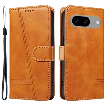 Voor Google Pixel 8 Hoesje Leren Telefoonhoesje met Portemonnee en Horizontale Kijkstand