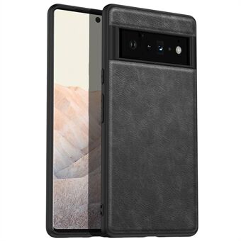 Voor Google Pixel 6 Pro 5G Anti-kras Telefoonhoesje Retro PU Leder Gecoat TPU+PC Telefoon Beschermhoes