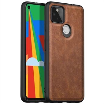 Slim Fit Telefoonhoesje voor Google Pixel 4a 5G, Retro PU Leren Gecoate TPU+PC Telefoonhoesje Anti-kras Mobiele Telefoonhoesje