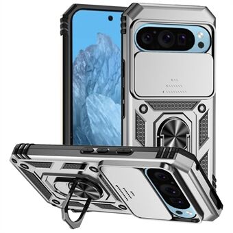 Voor Google Pixel 9 / 9 Pro Hoesje met camerabescherming PC+TPU Telefoonhoesje met standaard