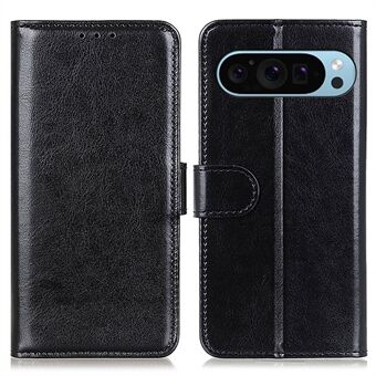 Voor Google Pixel 9 Pro / Pixel 9 Crazy Horse Texture Groothandel Telefoonhoesje PU Lederen Telefoonstandaard Cover