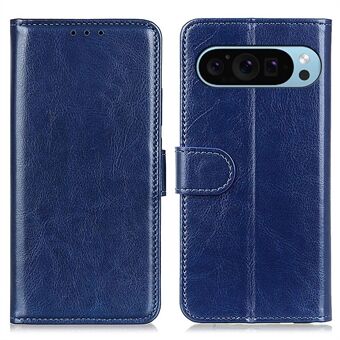 Voor Google Pixel 9 Pro / Pixel 9 Crazy Horse Texture Groothandel Telefoonhoes PU Lederen Telefoonstandaard Hoes