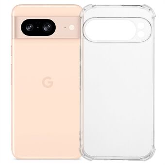 Voor Google Pixel 9 Hoes Versterkte Vier Hoek Anti-Shock TPU Transparante Telefoonhoes