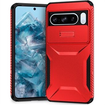 Voor Google Pixel 8 Pro Telefoonhoesje TPU+PC Anti-slip Rand Telefoonhoes met Lens Deksel