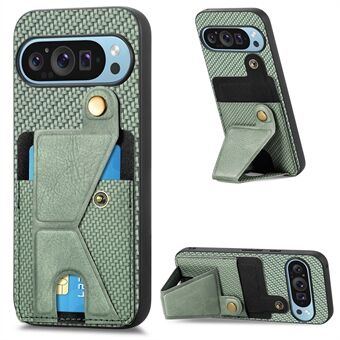 Voor Google Pixel 9 / Pixel 9 Pro Hoes K-vormige Kickstand Lederen+PC+TPU Telefoonhoes