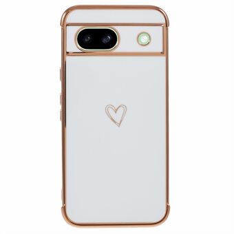 Voor Google Pixel 8a hoesje met liefdeshart, schokbestendige beschermhoes van TPU