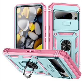 Voor Google Pixel 8 Pro Hoes Camshield Ringhouder Kickstand TPU+PC Telefoonhoesje