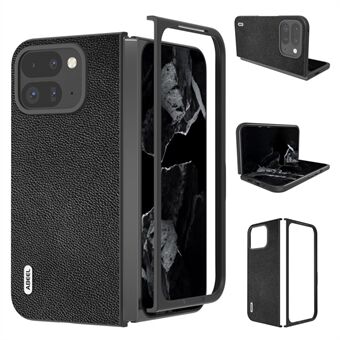 ABEEL Voor Google Pixel 9 Pro Fold 5G Telefoonhoes Litchi Textuur Echt Koeienleer Harde PC Hoes