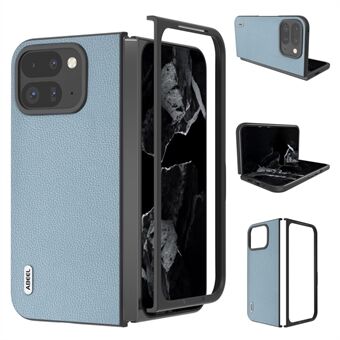 ABEEL Voor Google Pixel 9 Pro Fold 5G Telefoonhoesje Litchi Textuur Echt Koeienleer Harde PC Hoes