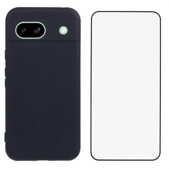 WANLONFENG RB2 Series voor Google Pixel 8a Hoes met Screen Film Zachte TPU Telefoon Achterkant Bescherming